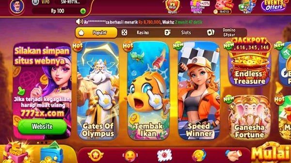 Tangkapan layar 777ZX
