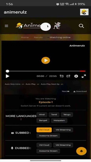 Tangkapan layar Animerulz