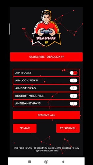 Tangkapan layar Auraxiter Panel