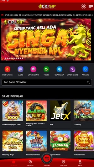 Tangkapan layar CR7SIP