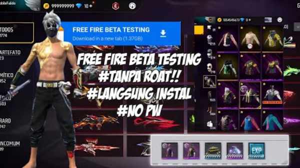 Tangkapan layar FF Beta Testing Modfyp