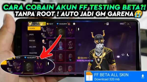 Tangkapan layar FF Beta Testing Modfyp