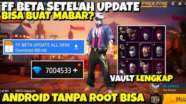 Tangkapan layar FF Beta Testing Modjoy