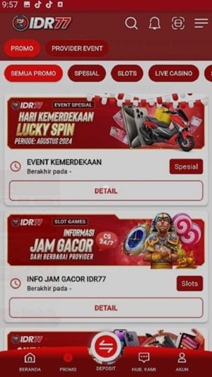 Tangkapan layar IDR77