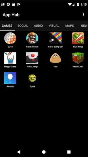 Tangkapan layar Klub AppHub