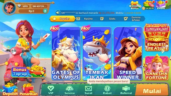Tangkapan layar LuckyMino
