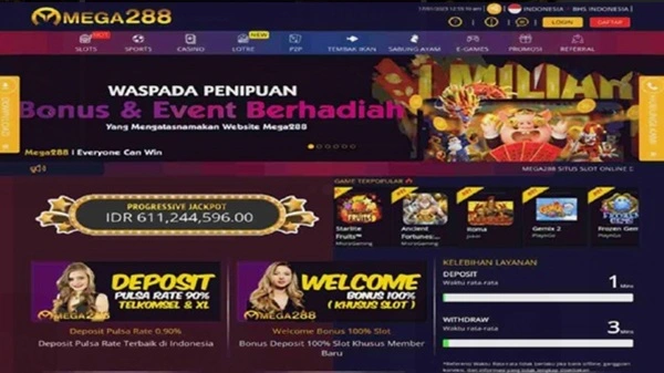 Tangkapan layar Mega288