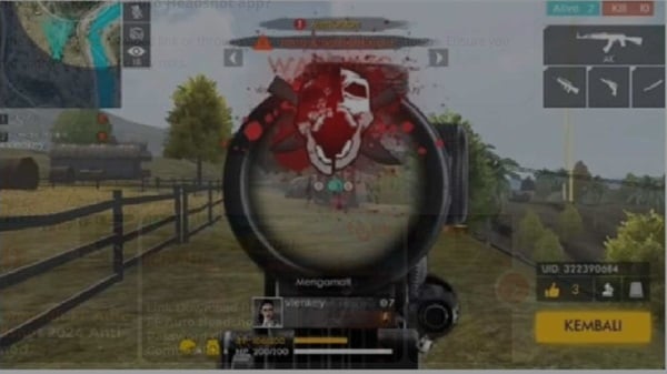 Tangkapan layar Rege FF Auto Headshot