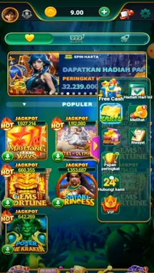 Tangkapan layar Spin Harta