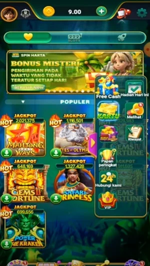 Tangkapan layar Spin Harta