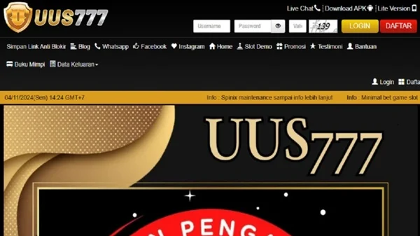 Tangkapan layar UUS777