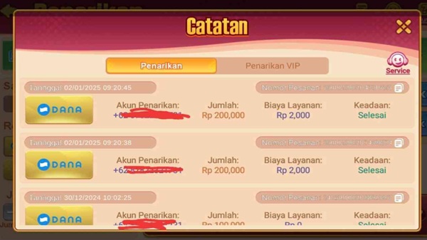 Tangkapan layar X888